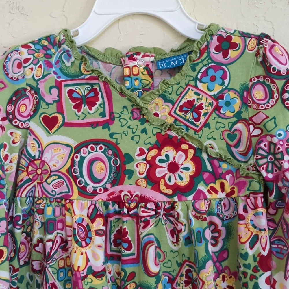 3/$20🌟 The Children's Place Toddler Floral Ruffle Empire Long Sleeve Dress 24mo